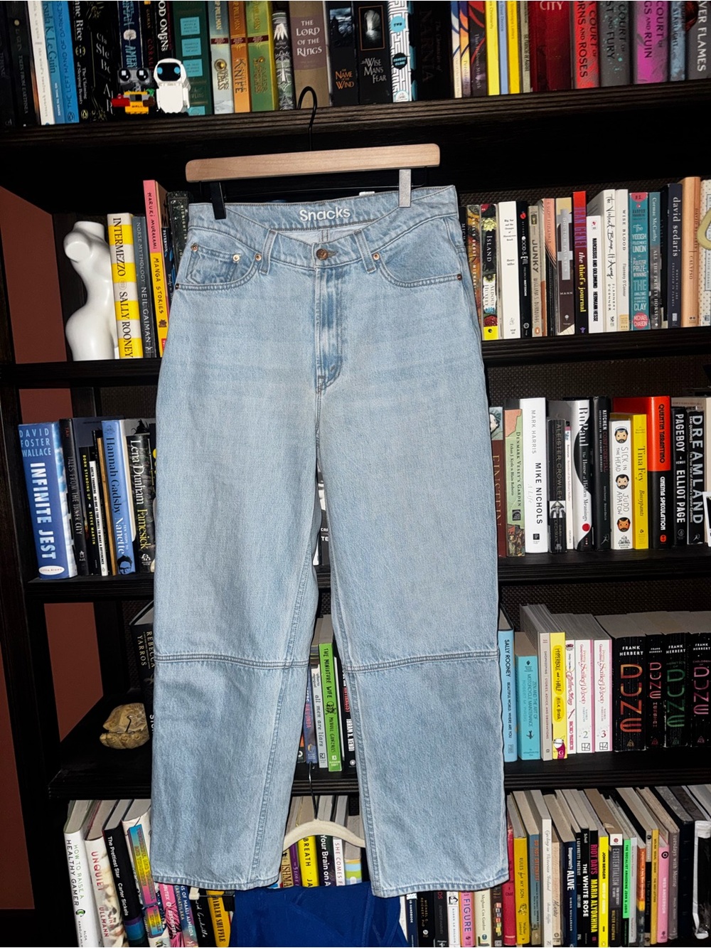 MOTHER Light Wash Blue Straight-Leg Jeans
